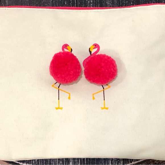 Retro Flamingo Make Up Bag - Picture 2 of 4